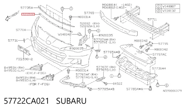  57722CA021 Subaru