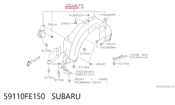Подкрылок передний левый 59110FE150 Subaru