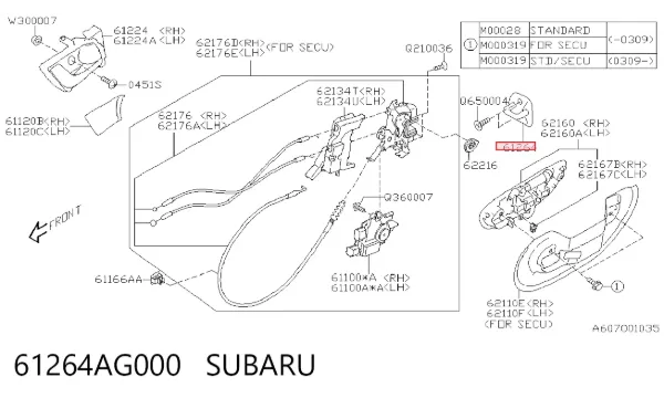  61264AG000 Subaru