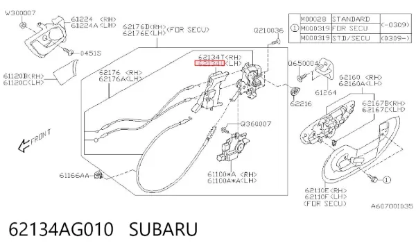  62134AG010 Subaru