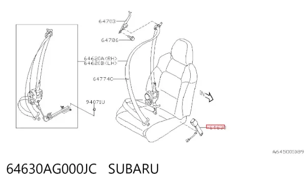  64630AG000JC Subaru