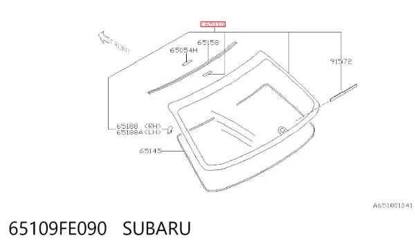 Заднее стекло Subaru Impreza II