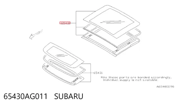 Крышка люка крыши 65430AG011 Subaru