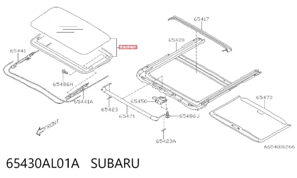Крышка люка крыши 65430AL01A Subaru