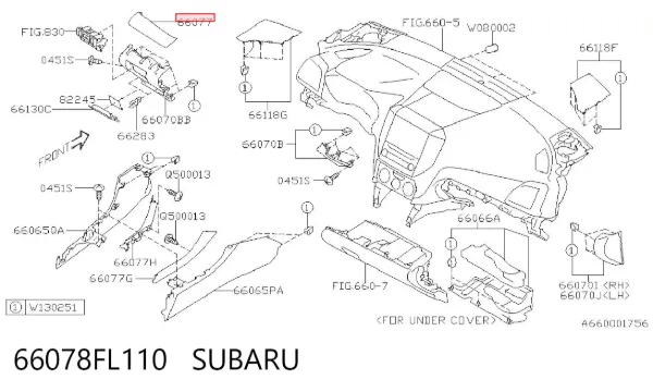  66078FL110 Subaru