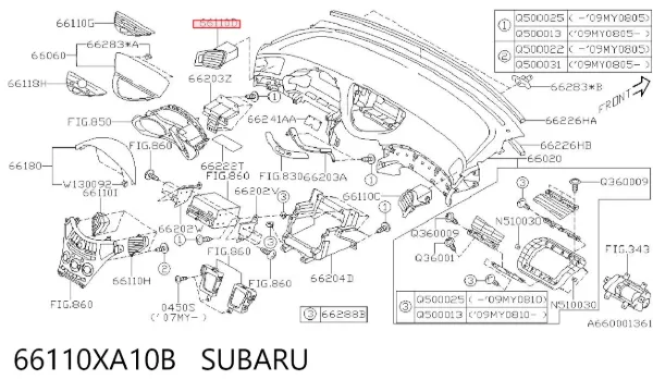  66110XA10B Subaru
