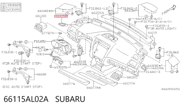  66115AL02A Subaru
