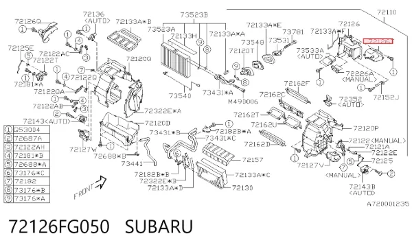  72126FG050 Subaru