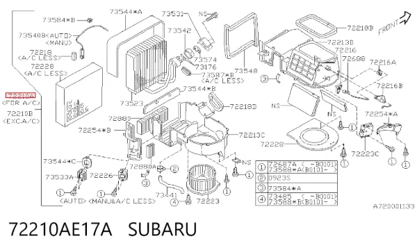  72210AE17A Subaru