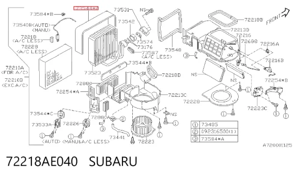  72218AE040 Subaru