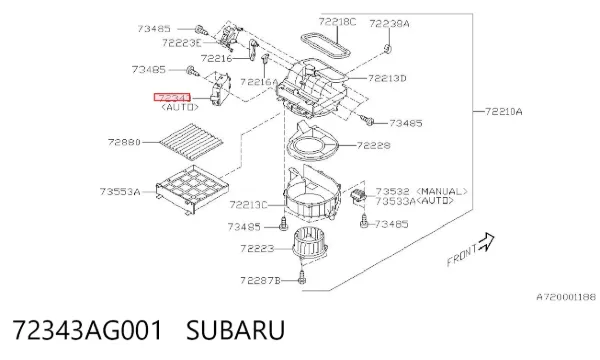 Модуль управления климат-контролем 72343AG001 Subaru