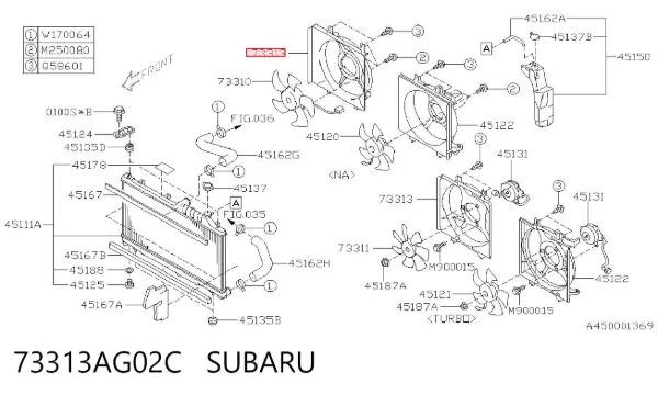 Диффузор радиатора 73313AG02C Subaru