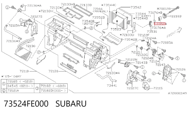  73524FE000 Subaru