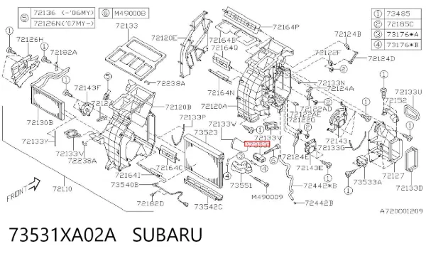 Клапан TRV кондиционера 73531XA02A Subaru
