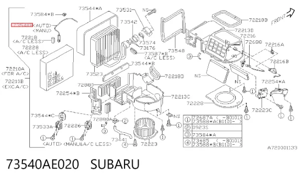  73540AE020 Subaru