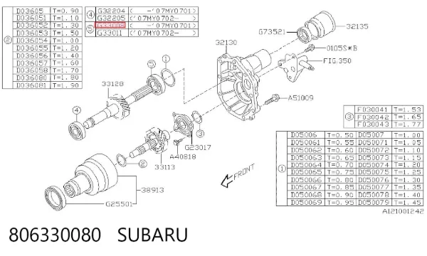  806330080 Subaru