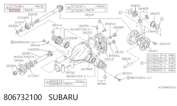  806732100 Subaru