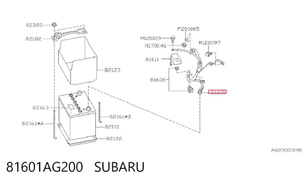 81601AG200 Subaru