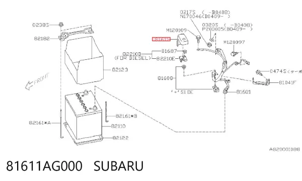 81611AG000 Subaru