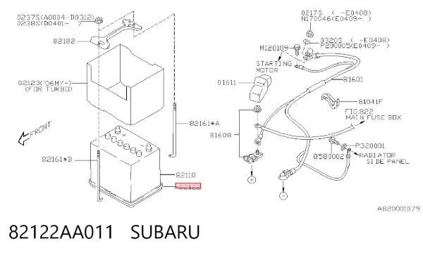  82122AA011 Subaru