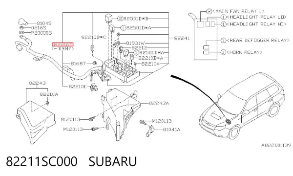  82211SC000 Subaru