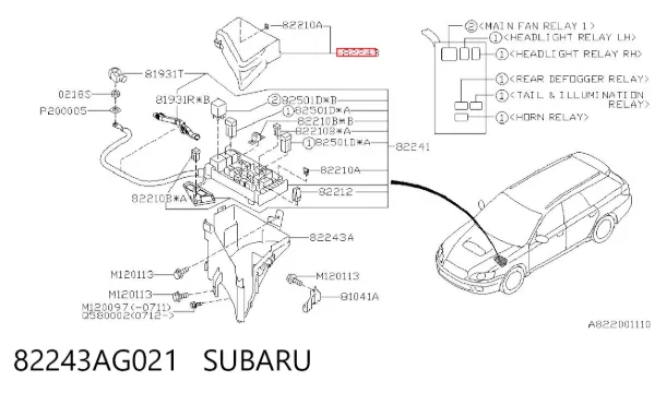  82243AG021 Subaru
