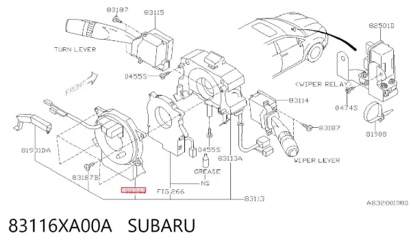  83116XA00A Subaru