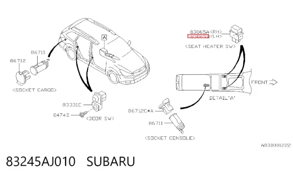  83245AJ010 Subaru