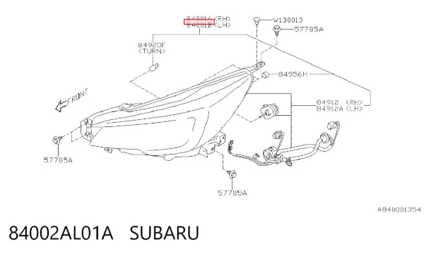 Левая фара 84002AL01A Subaru