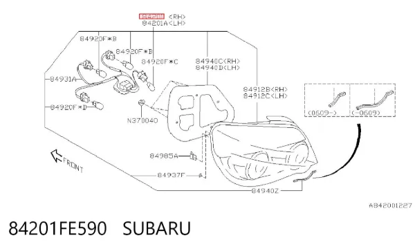 Задний фонарь 84201FE590 Subaru