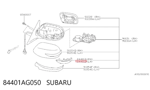 Указатель поворота зеркала левый 84401AG050 Subaru