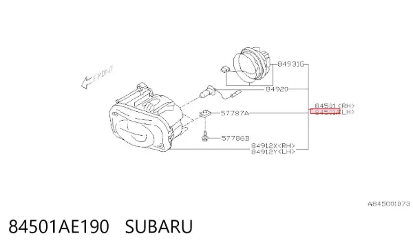 Фара противотуманная левая 84501AE190 Subaru