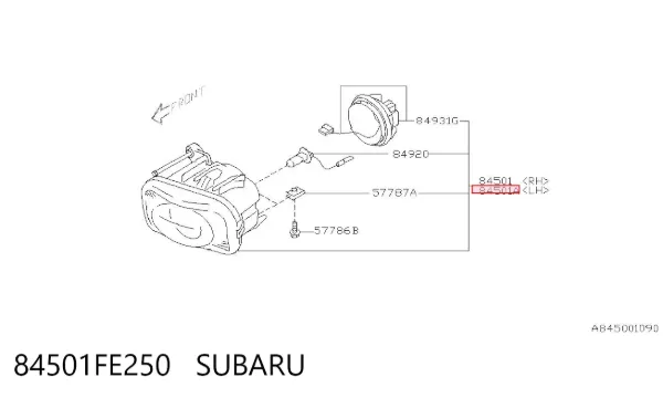 Фара противотуманная левая 84501FE250 Subaru