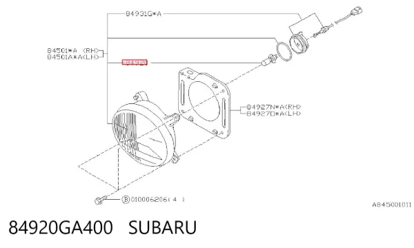  84920GA400 Subaru