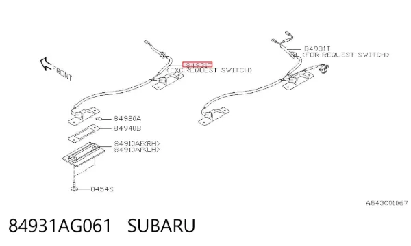  84931AG061 Subaru