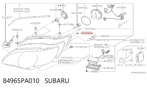  84965PA010 Subaru
