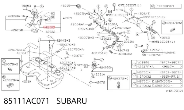  85111AC071 Subaru