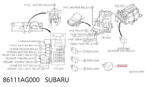 Реле поворотов 86111AG000 Subaru