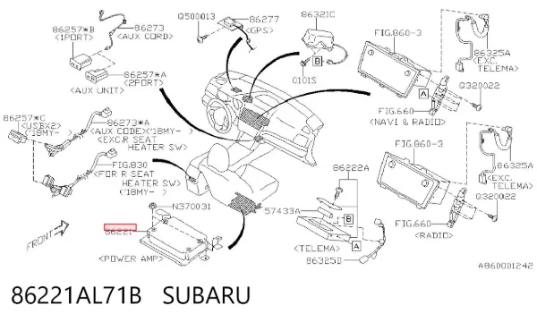  86221AL71B Subaru