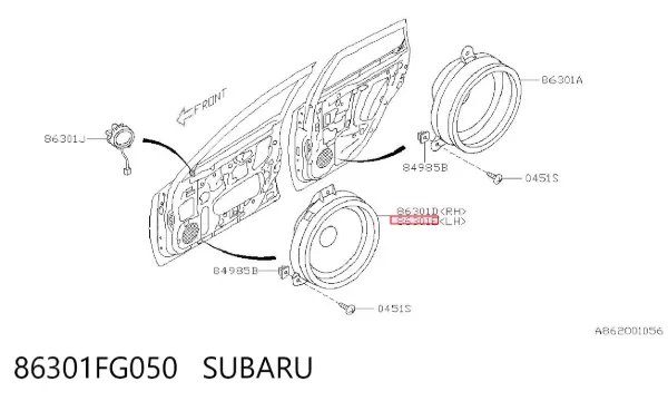  86301FG050 Subaru