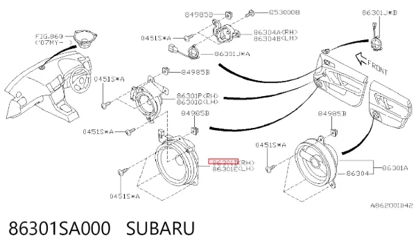  86301SA000 Subaru