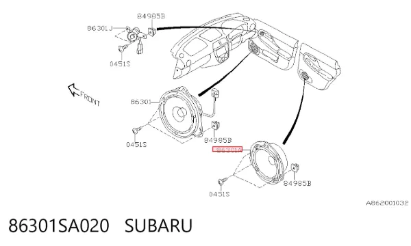  86301SA020 Subaru