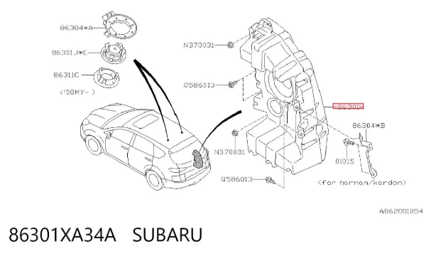 86301XA34A Subaru