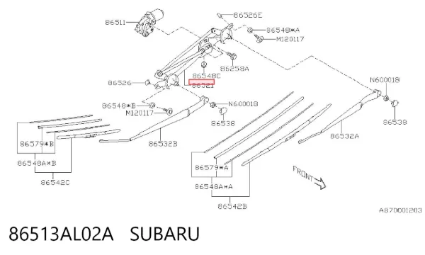  86513AL02A Subaru
