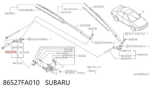  86527FA010 Subaru