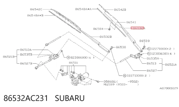  86532AC231 Subaru