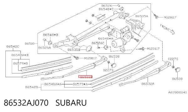  86532AJ070 Subaru
