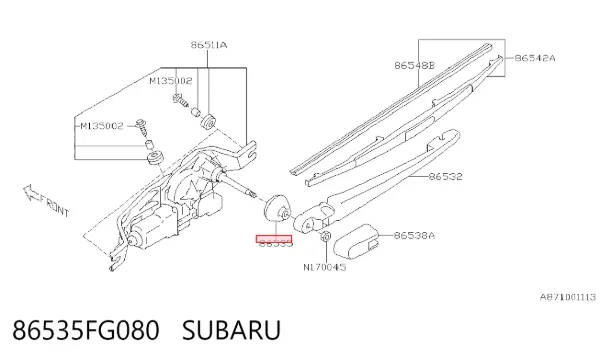  86535FG080 Subaru