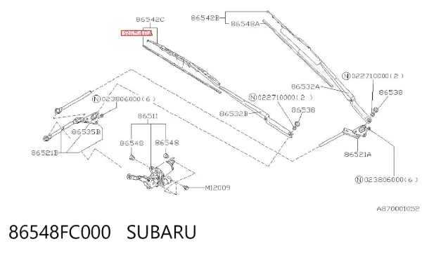  86548FC000 Subaru