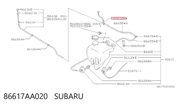  86617AA020 Subaru